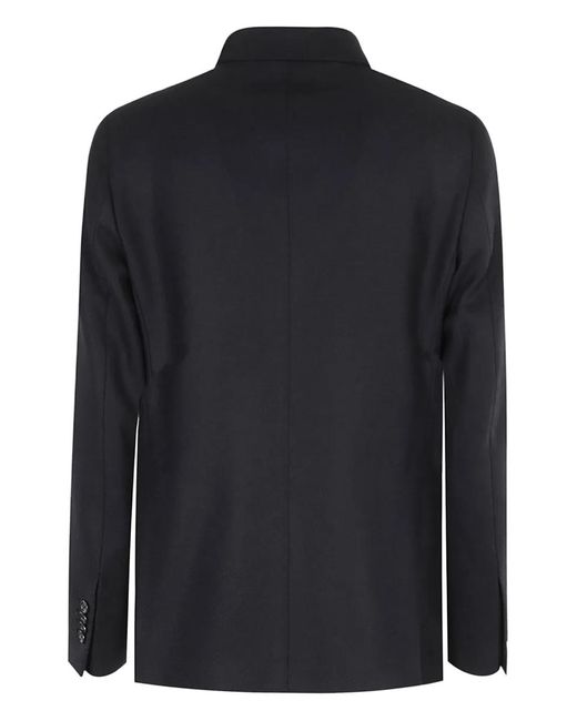 Tagliatore Black Single-Breasted Patch-Pocket Blazer for men