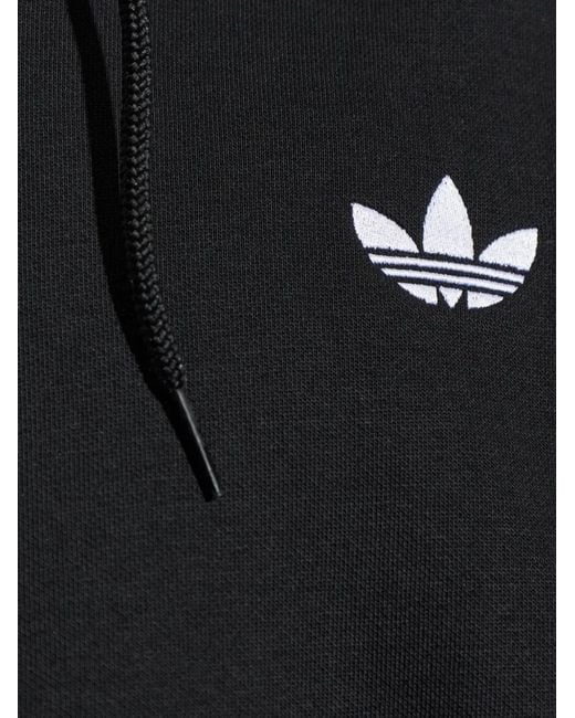 Adidas Black Three-Stripe Zip-Up Hoodie for men