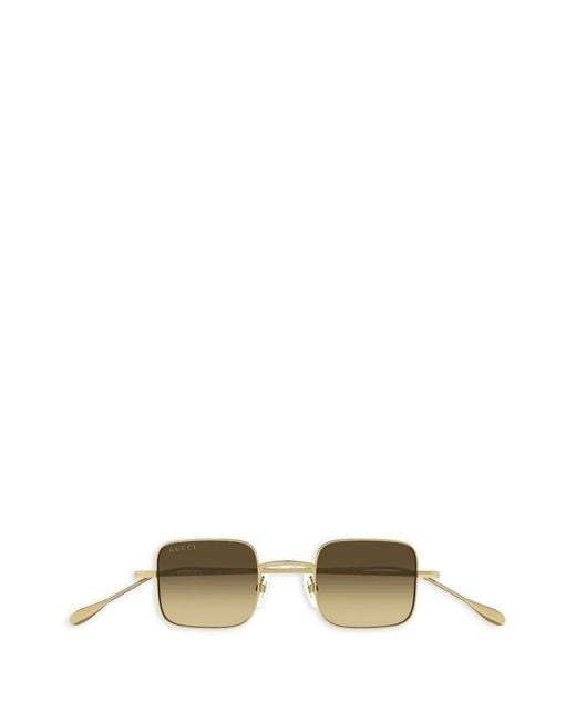 Gucci Metallic Square-Frame Sunglasses