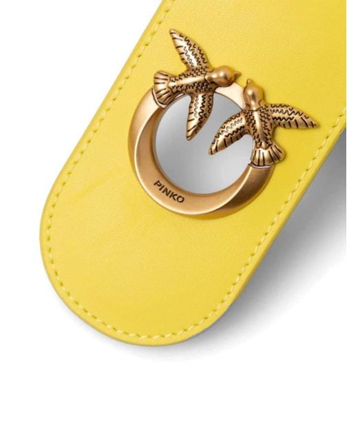 Pinko Leather Tote Bag in Yellow Lyst UK