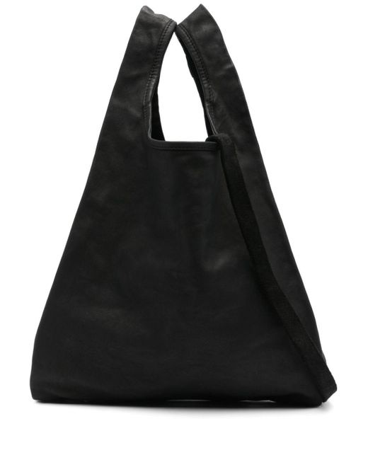 Guidi Black Leather Shoulder Bag