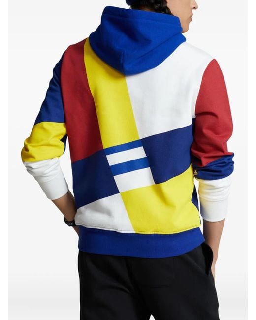 メンズ Polo Ralph Lauren カラーブロック パーカー Blue