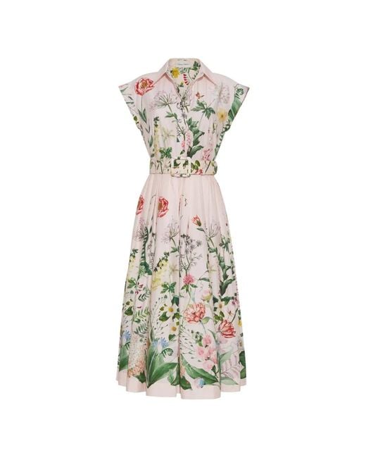 Cara Cara White Octavia Belted Midi Dress