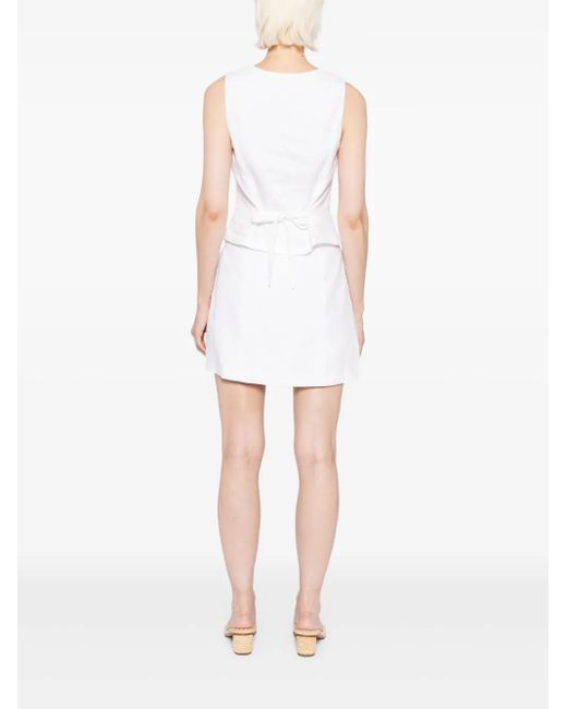 Reformation Lindsey リネン ツーピース White