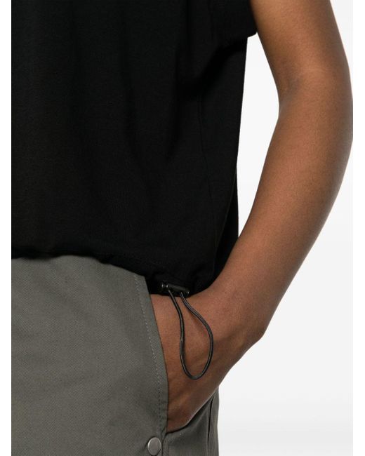 Camiseta con cordón en el dobladillo Thom Krom de color Black