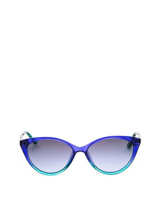 GUESS EYEWEAR Blue Cat-Eye Sunglasses