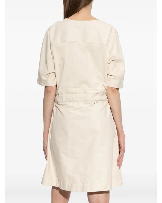 Moncler Natural Belted Cotton Day Dress
