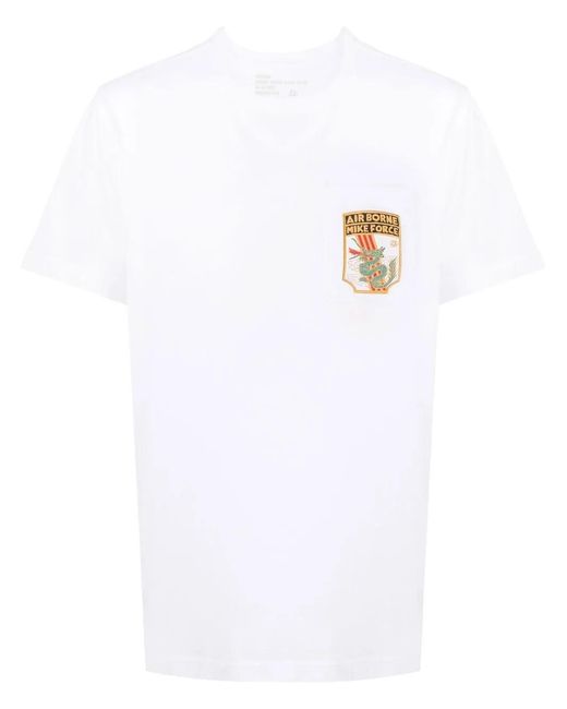 Maharishi White Airborne Mike Force Crewneck T-Shirt for men