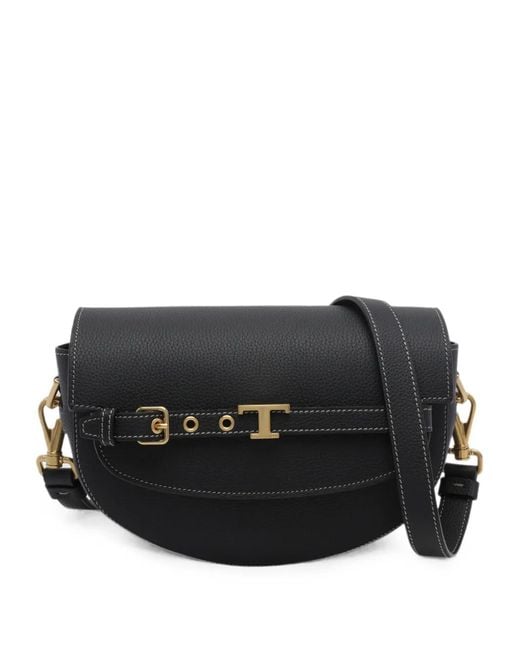 Tod's Black Mini T Signature Crossbody Bag