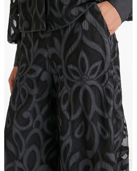 Temperley London フローラルレース パンツ Black