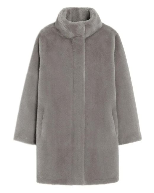 Apparis Gray Blair Funnel-Neck Coat