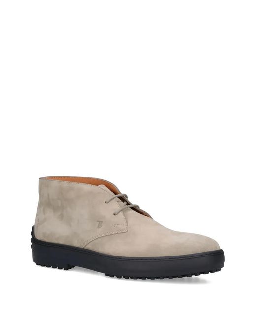 Tod's Brown Suede Desert Boots for men