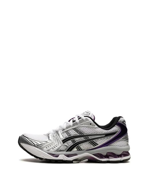 Asics White Gel-Kayano 14 "Dark Grape" Sneakers