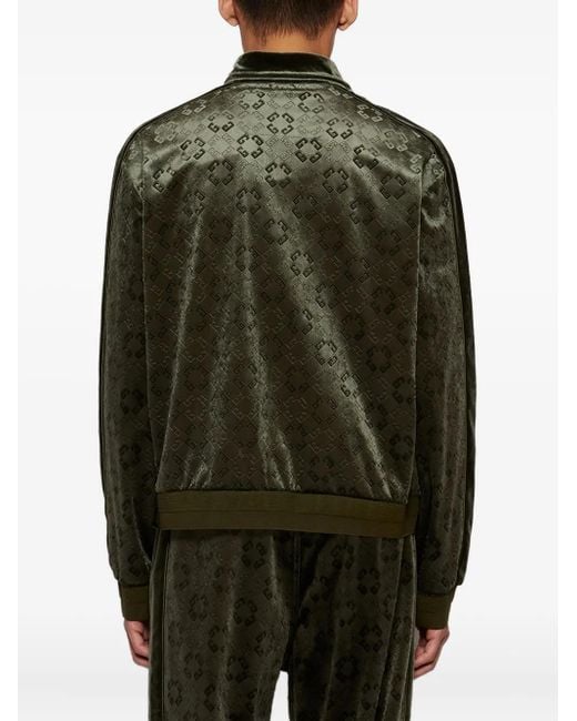 Givenchy Green 4G Velvet Bomber Jacket for men