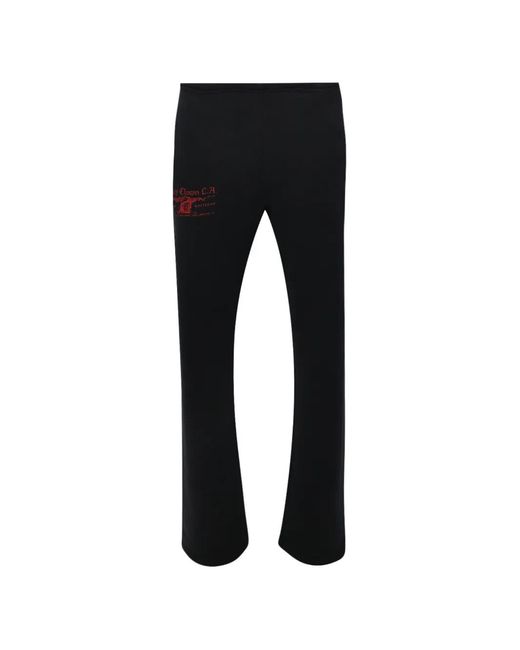 Crazy Clown L.A. Black Logo-Print Track Pants for men