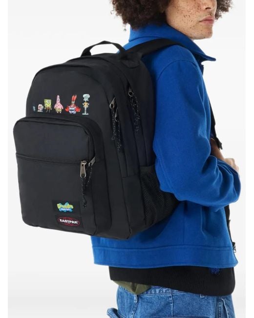 Eastpak Black Spongebob Squarepants Logo-Patch Backpack