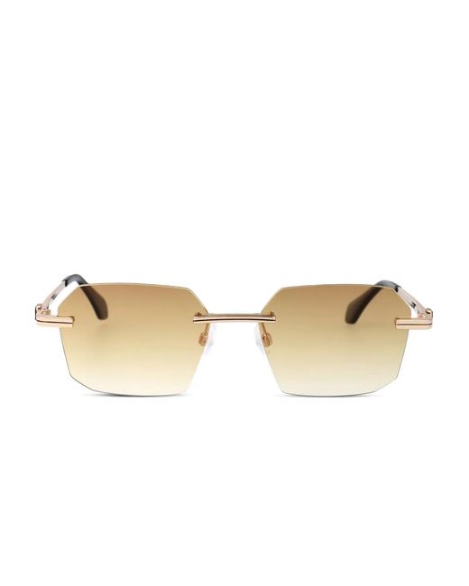 Palm Angels Natural Geometric-Frame Sunglasses for men