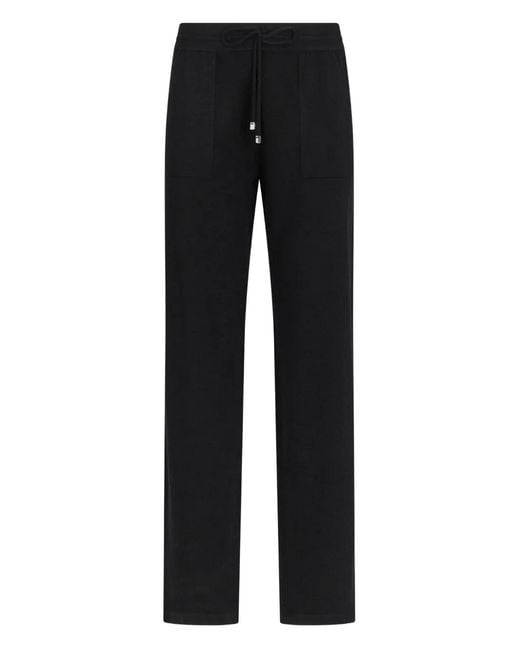 Malo Black Drawstring-Waist Trousers for men