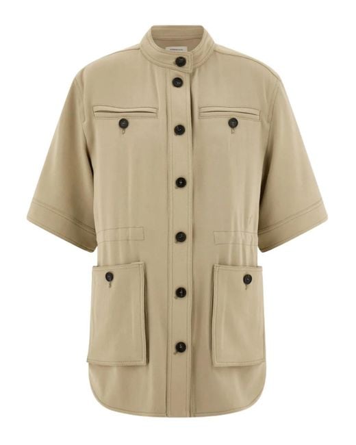 Ferragamo Natural Short-Sleeve Jacket