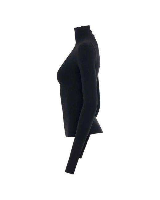Balenciaga Blue Ribbed-Knit Roll-Neck Sweater