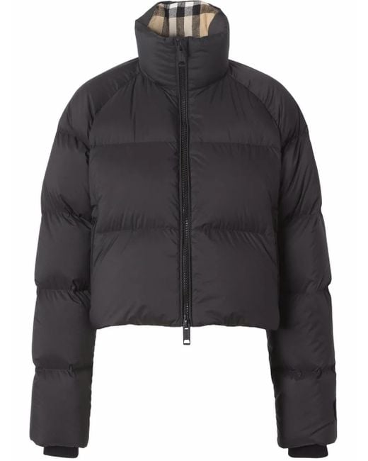 Burberry Black Gefütterte Cropped-Jacke