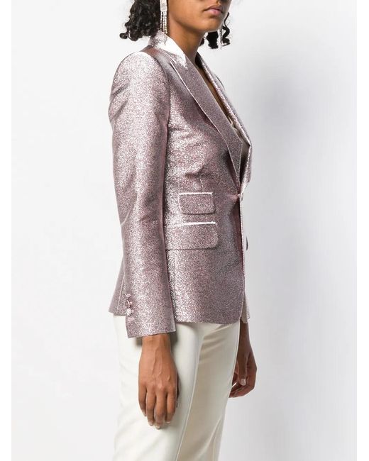 DSquared² Pink Glitter Single Breasted Blazer