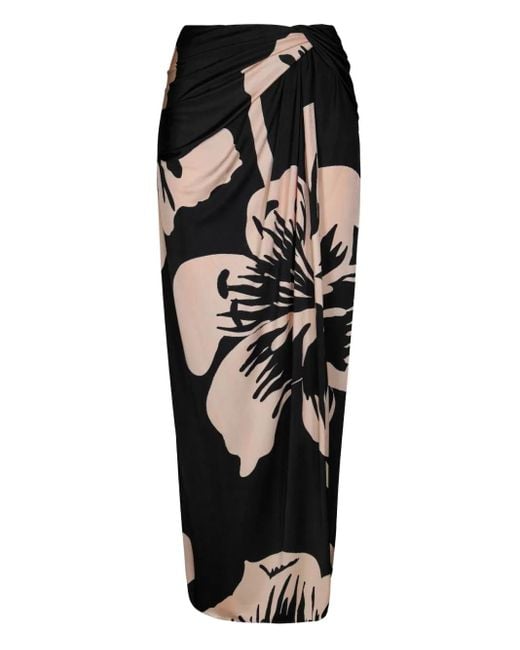 Jupe Luminosity À Fleurs Johanna Ortiz en coloris Black