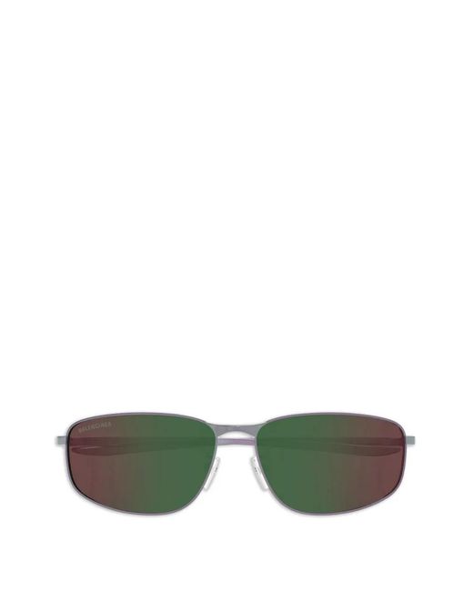 Balenciaga Green Rectangle-Frame Sunglasses for men
