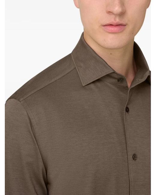 Boggi Brown Jersey Shirt for men