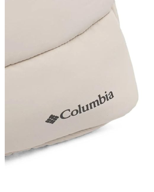 Columbia White Luxe Quilted Shoulder Bag
