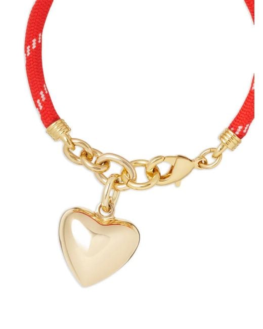 Roxanne Assoulin Metallic Puffy Heart Cord Bracelet