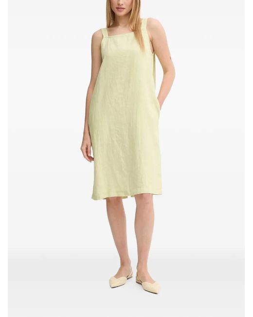 DKNY Yellow Sleeveless Midi Dress
