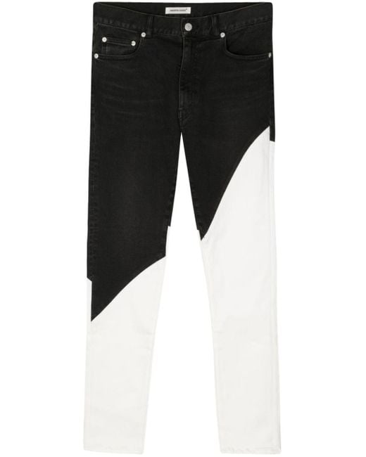 Undercover Black Skinny-Jeans in Colour-Block-Optik