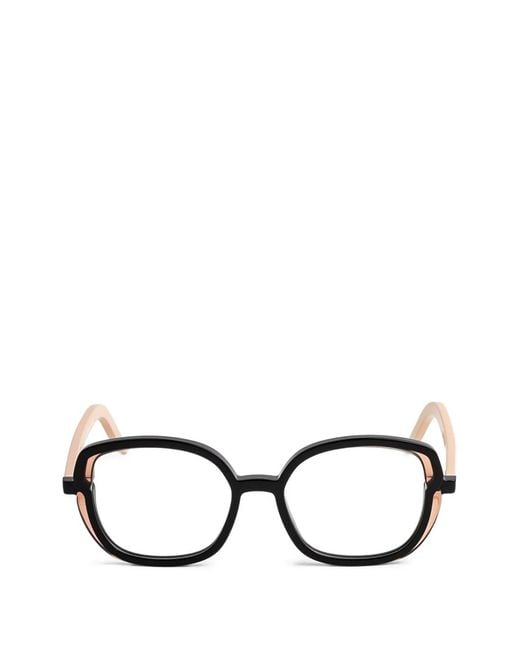 Face A Face Black Square-Frame Glasses