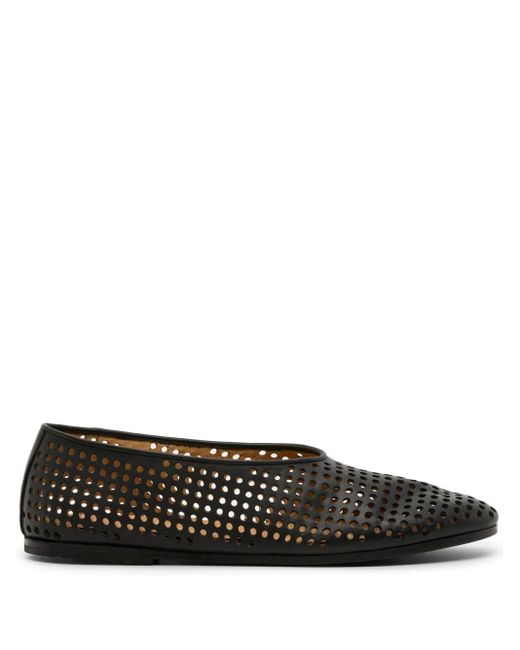 Marsèll Black Coltellaccio Forata Perforated Ballet Flats