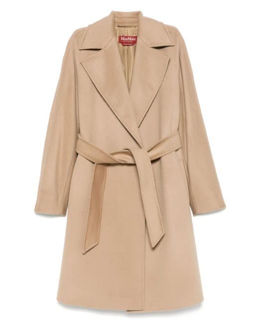 Max Mara Natural Wool Midi Coat
