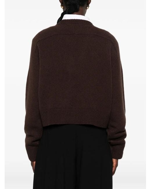 Soft Goat Brown Cropped Cashmere Sweater