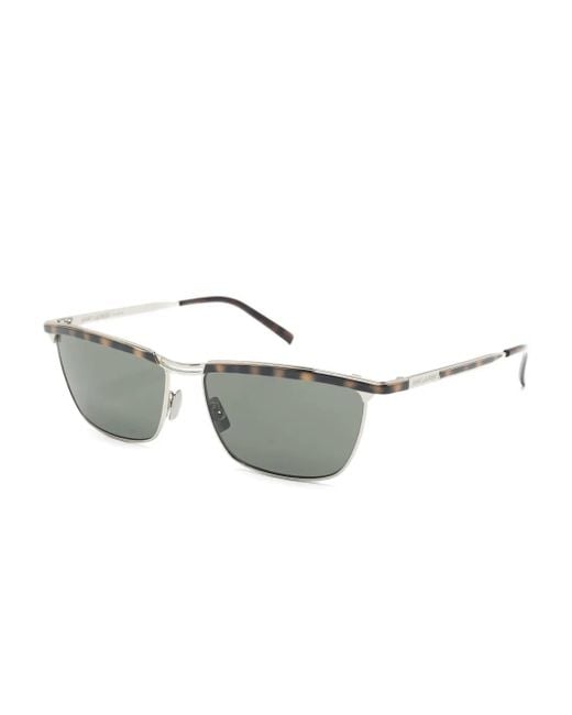 Saint Laurent Gray Metal-Frame Sunglasses for men