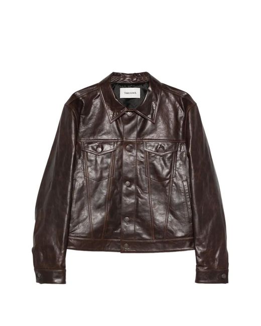 TONYWACK Brown Buttoned Pocket Jacket for men