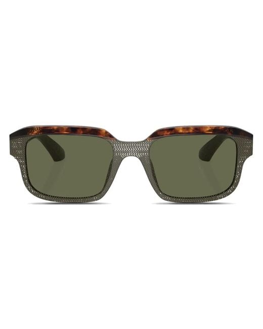 Alain Mikli Green Graphic-Print Rectangle-Frame Sunglasses