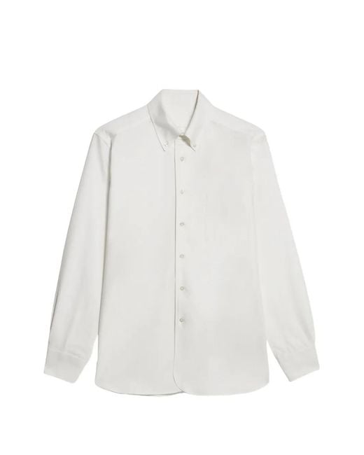 Fortela White Costes Button-Down Classic Shirt for men