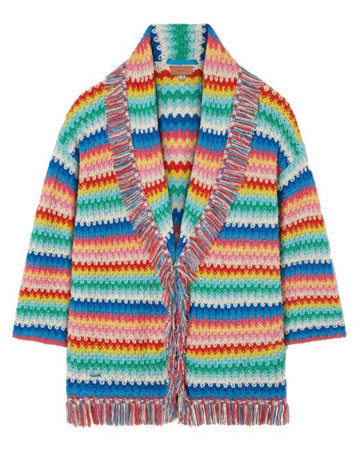 Alanui Multicolor Over The Rainbow Cashmere Cardigan