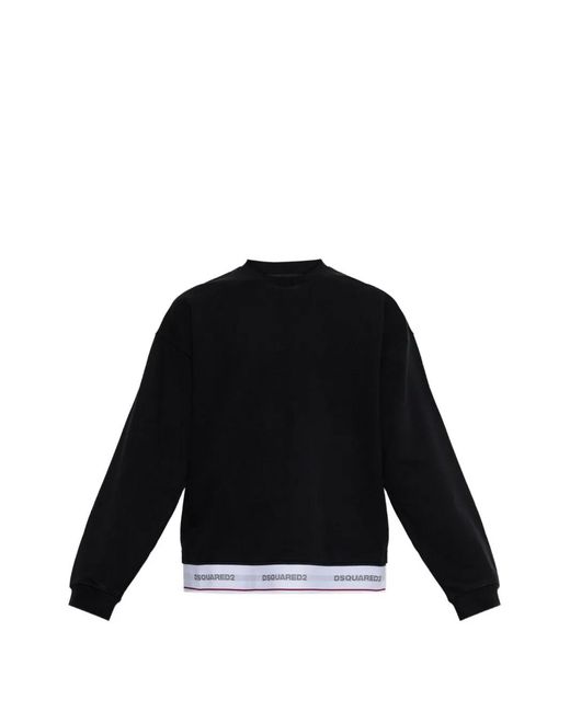 DSquared² Black Logo-Trim Sweater for men