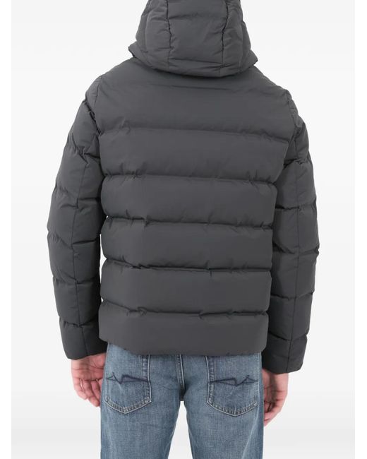 Rrd Gray Hooded Quilted Jacket for men