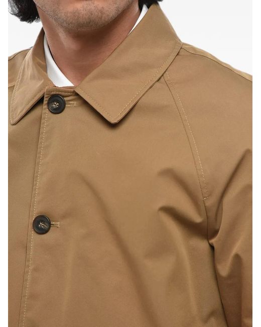 Corneliani Natural Raglan-Sleeve Button-Up Coat for men