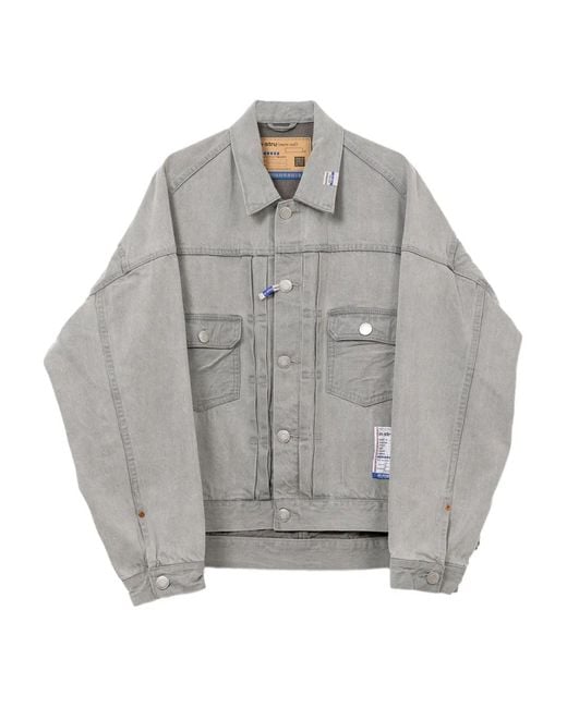 in・stru(men-tal) Gray Bleached Denim Jacket for men