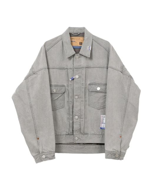 Chaqueta vaquera con efecto lavado in・stru(men-tal) de hombre de color Gray