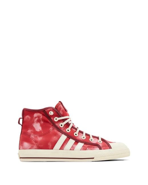 Adidas Red Hi Rf Stripes Sneakers