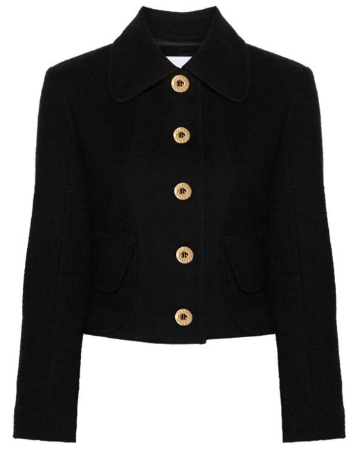 Patou Black Cropped-Jacke aus Tweed