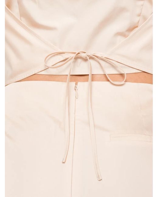 St. Agni White Drawstring Top